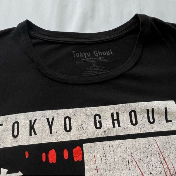 Tokyo Ghoul Tee Ken Kaneki Anime T-Shirt Size 2X in Black and Red - Picture 4 of 5